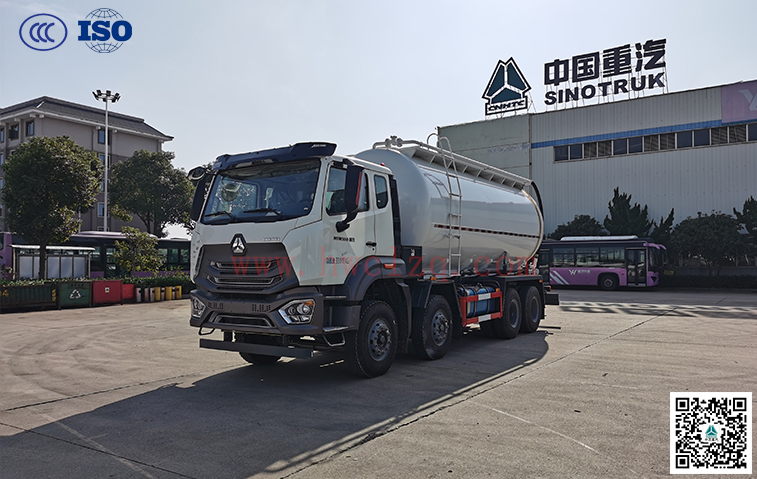 重汽豪沃25方舉升式干混砂漿運輸車
